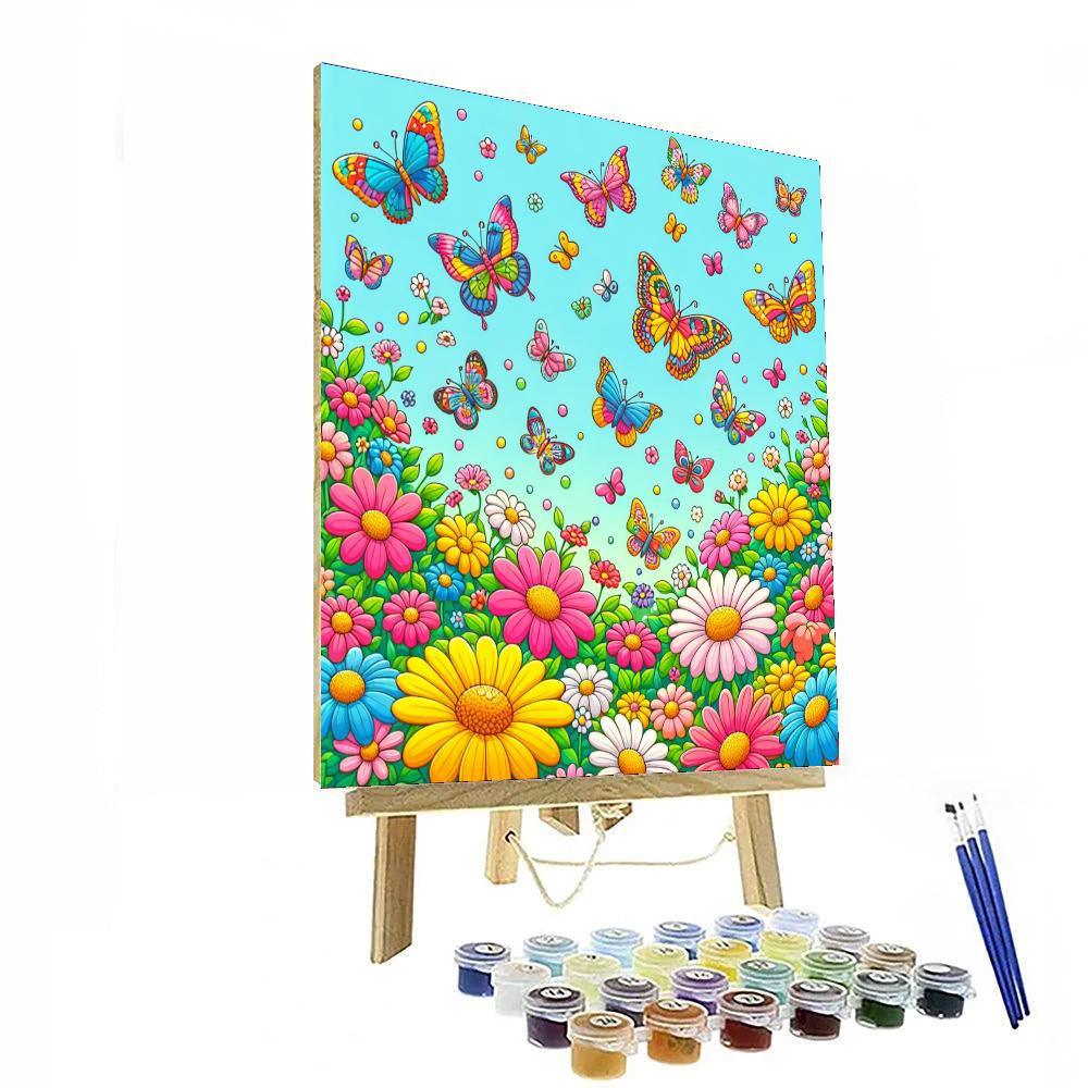 Butterfly Blossom Painting Number Kit