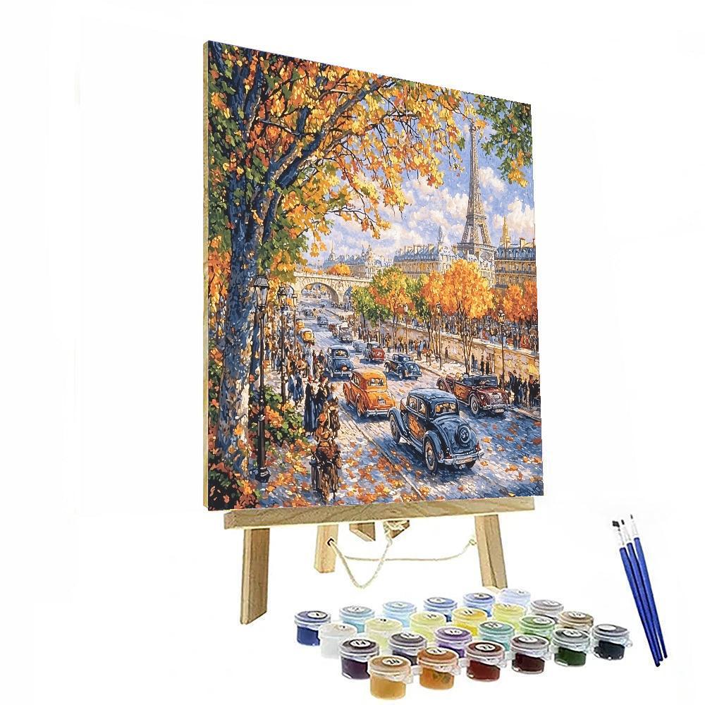 Pierre-Auguste Renoir Inspired Vintage Cars In Paris  Paint By Numbers Kits