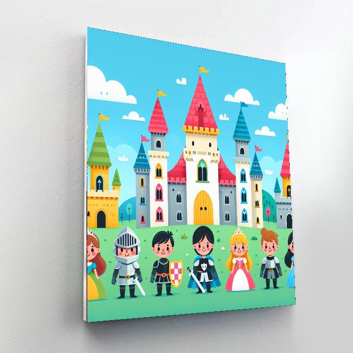 Cute Castle Friends Paint By Numbers Art