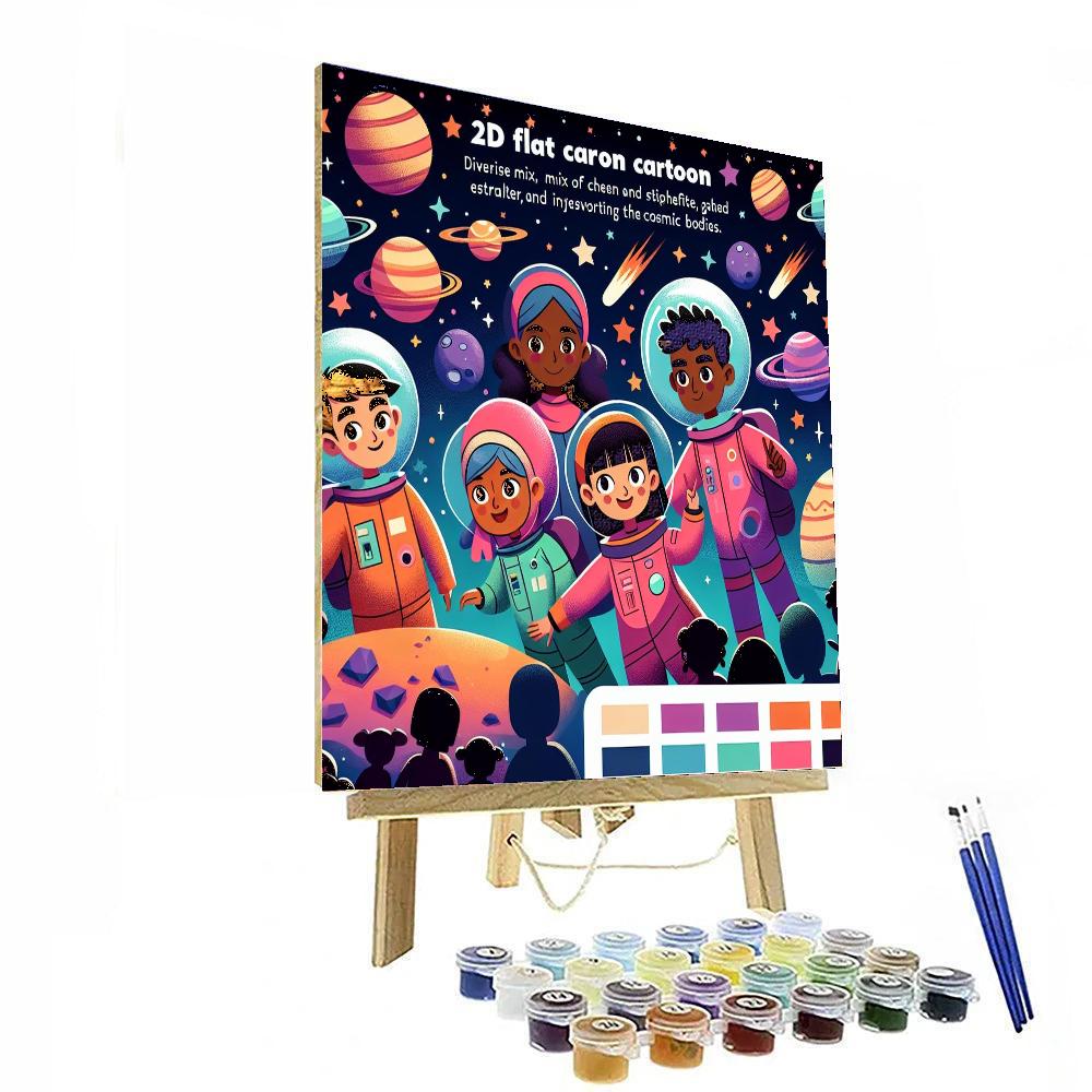 Dreamy Space Expedition Paint By Numbers