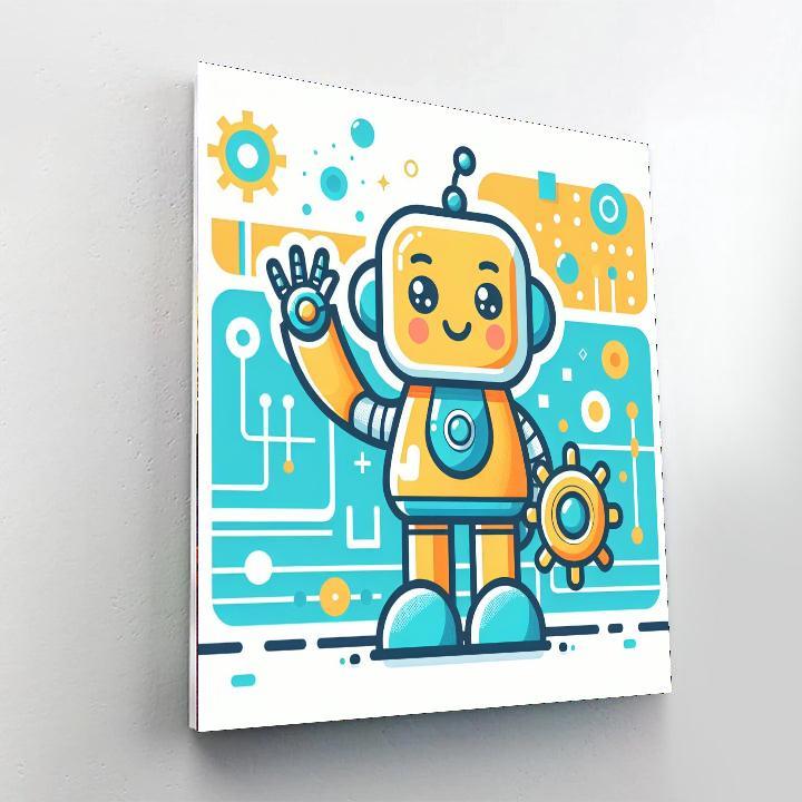 Fun Robot Paint By Numbers