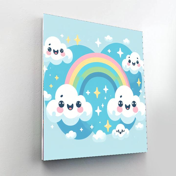 The Happy Cloud Kingdom DIY Paint By Numbers