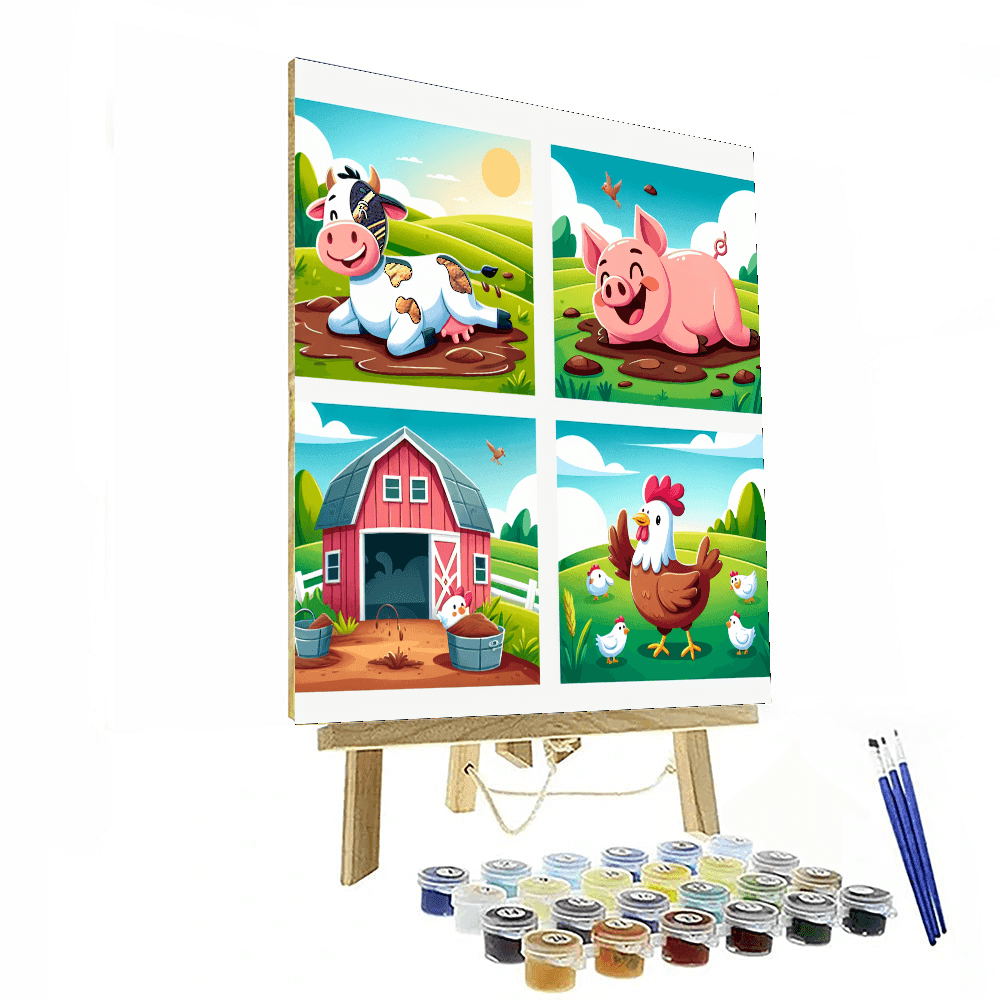 Charming Farmyard Fun Number Painting