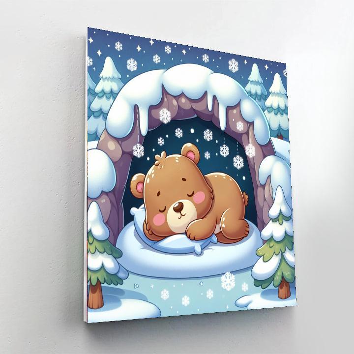 Cozy Bear Hibernation Paint By Number
