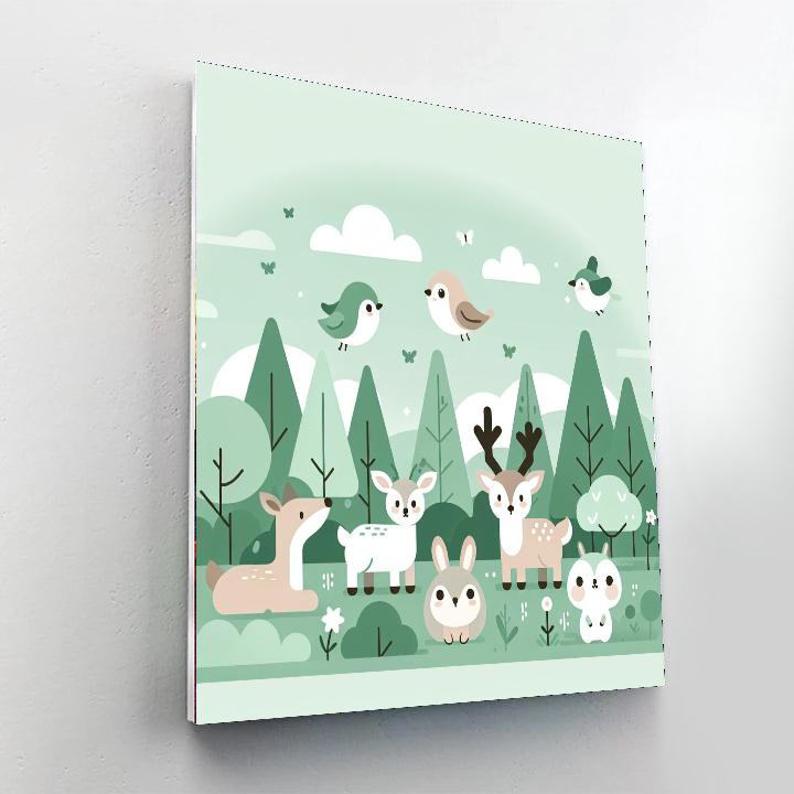 Majestic Woodland Walk Paint By Numbers Art