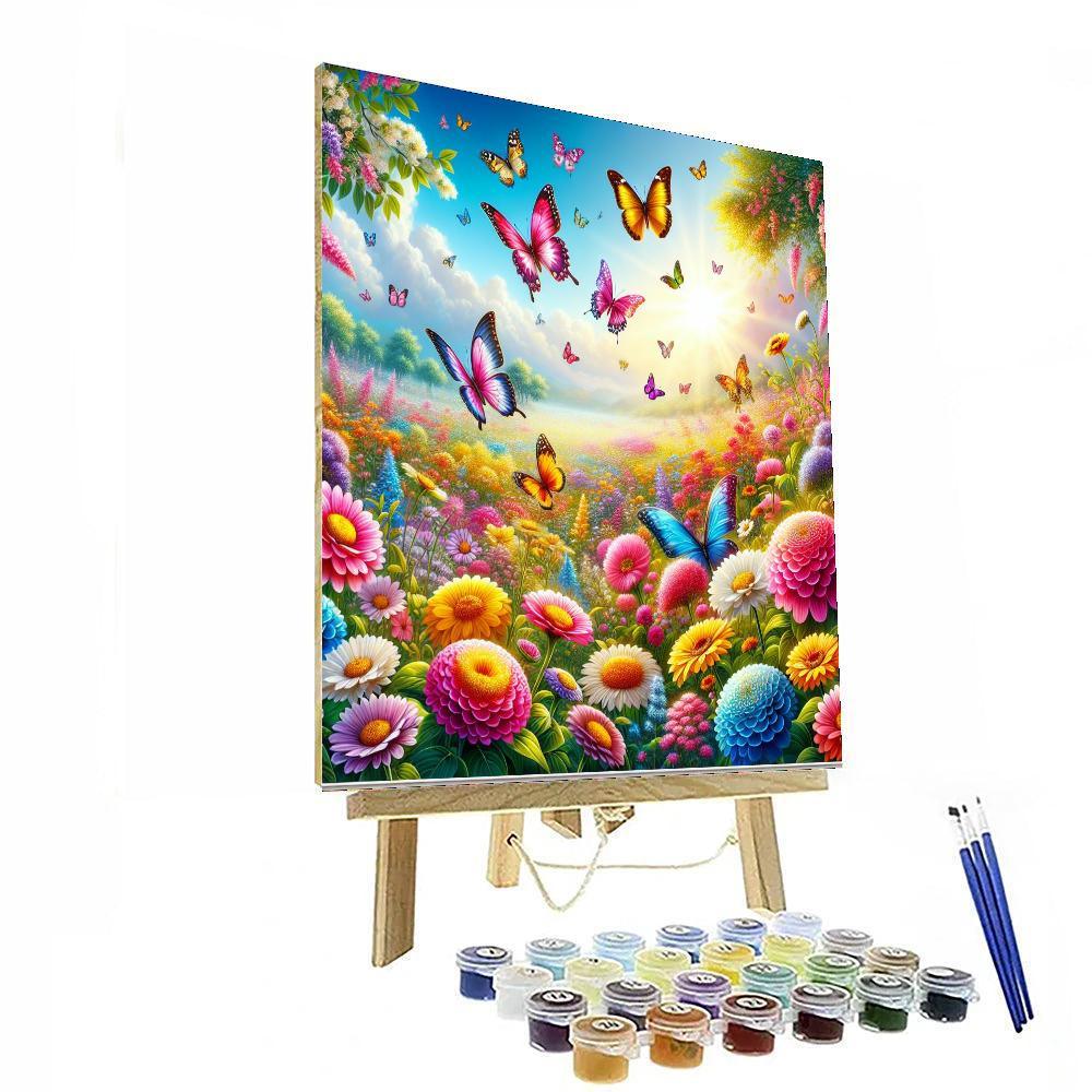 Colorful Flower Garden DIY Paint By Numbers