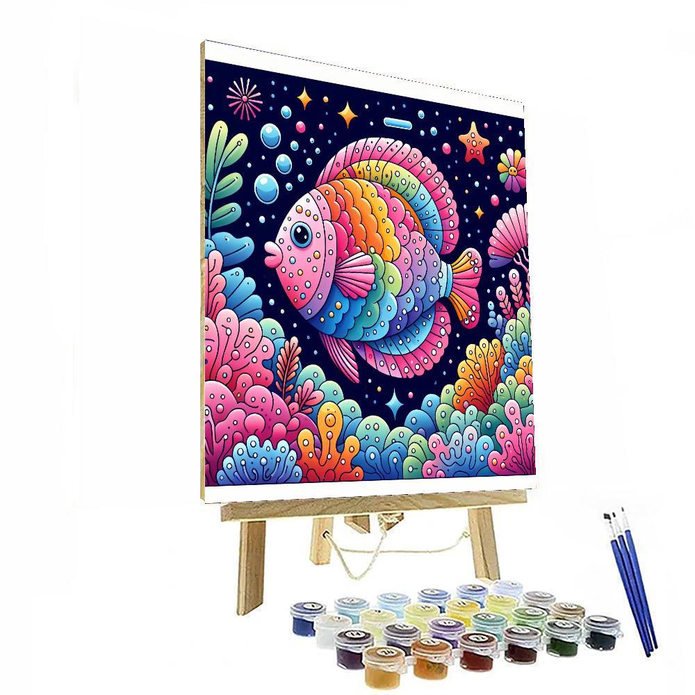Dazzling Rainbow Fish Paint By Number