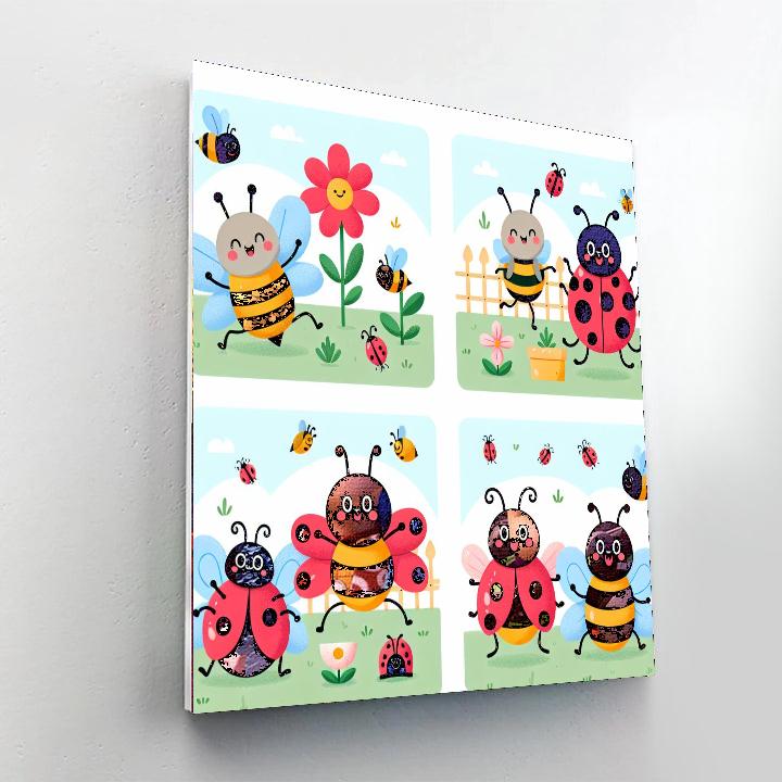 Giggling Garden Gathering Painting By Numbers Kit