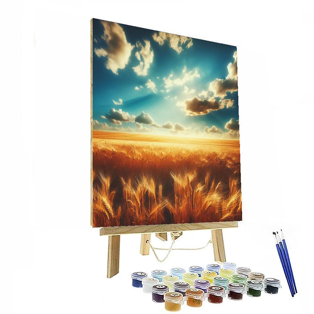 Golden Wheat Field Symphony Paint By Numbers Art