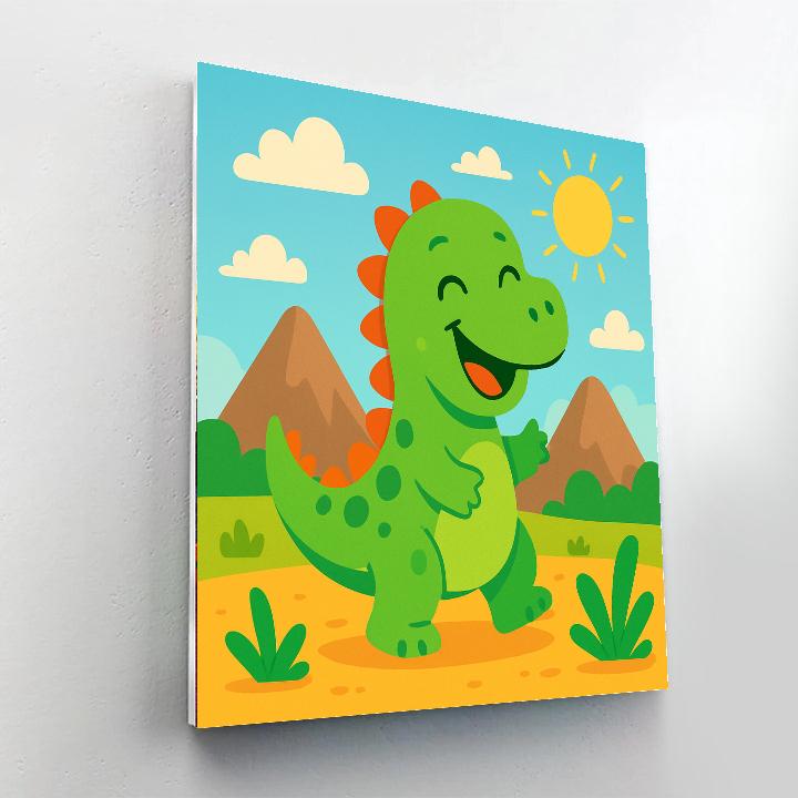Gleeful Dinosaur Painting By Numbers Kit