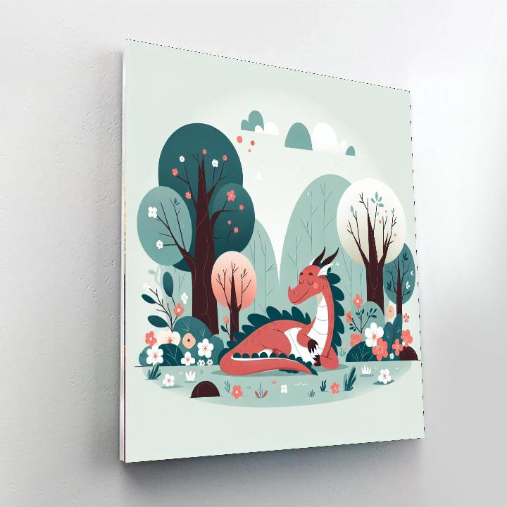 Dreamy Dragon's Forest Hideaway Numbered Painting Kits