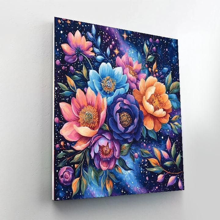 Frida Kahlo Inspired Galactic Flora Illusion  Paint By Color