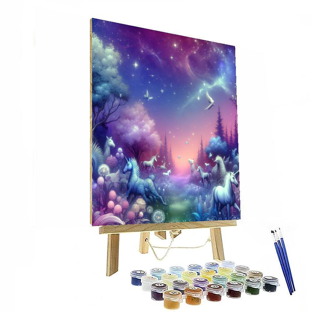 Mystical Unicorn Glade Paint By Numbers Art
