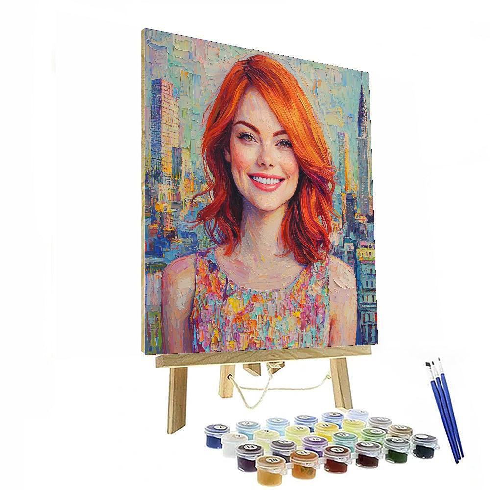 Emma Stone: A Kaleidoscope Of Charm And Talent Paint By Color