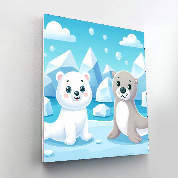 Artic Wildlife Expedition Painting Number Kit