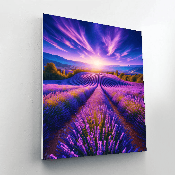 Blissful Lavender Fields Paint By Color