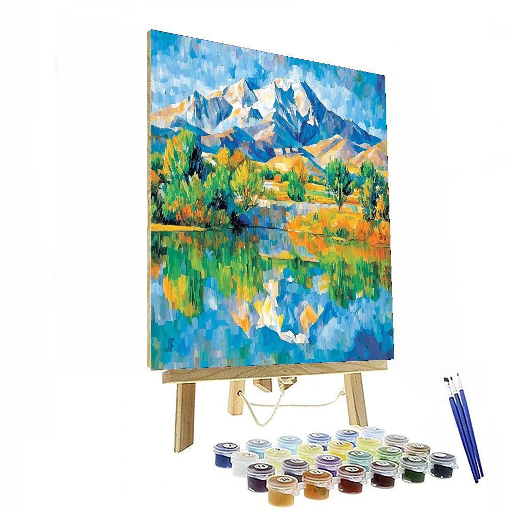 Paul Cézanne Inspired Harmonious Mountain Symphony  Paint By Number