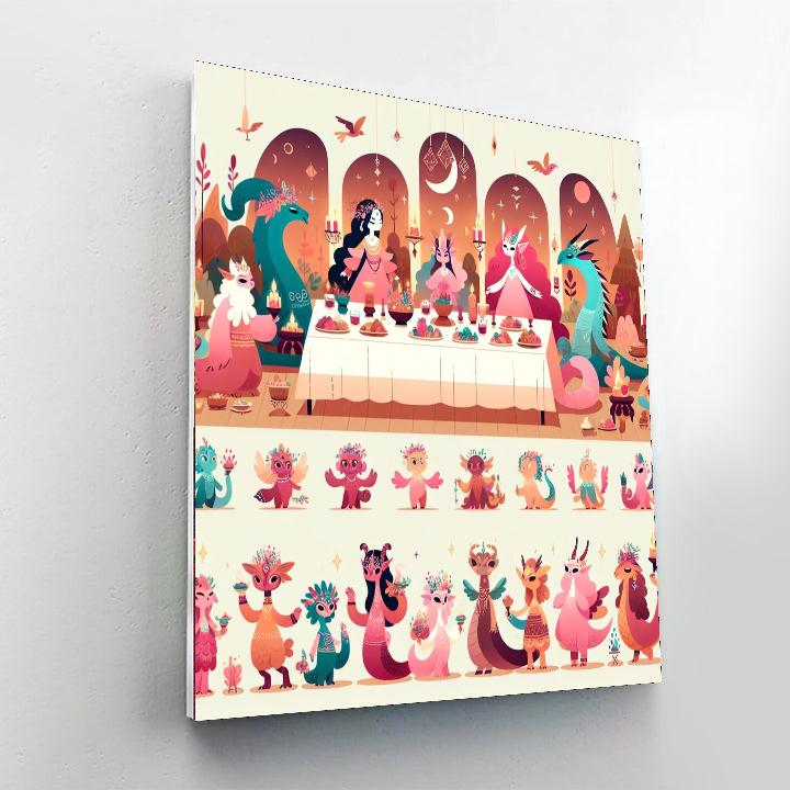 Enchanted Feast Festivities Paint By Color