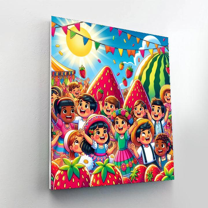 Cheerful Fruit Festival Paint By Numbers
