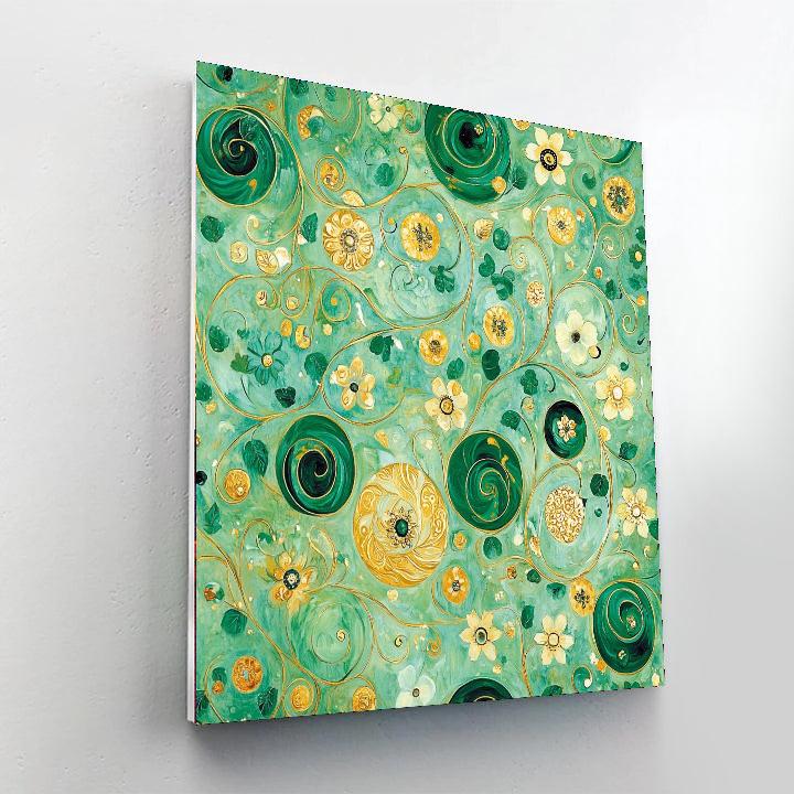 Gustav Klimt Inspired Ethereal Gold Flora  Paint By Numbers Kits