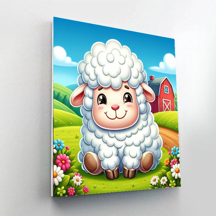 Curly Sheep Number Painting