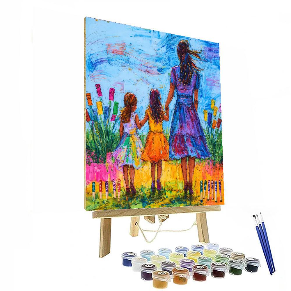 Cuddles And Crayons Paint By Number