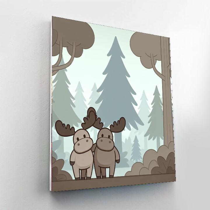 Majestic Moose Mates Numbered Painting Kits