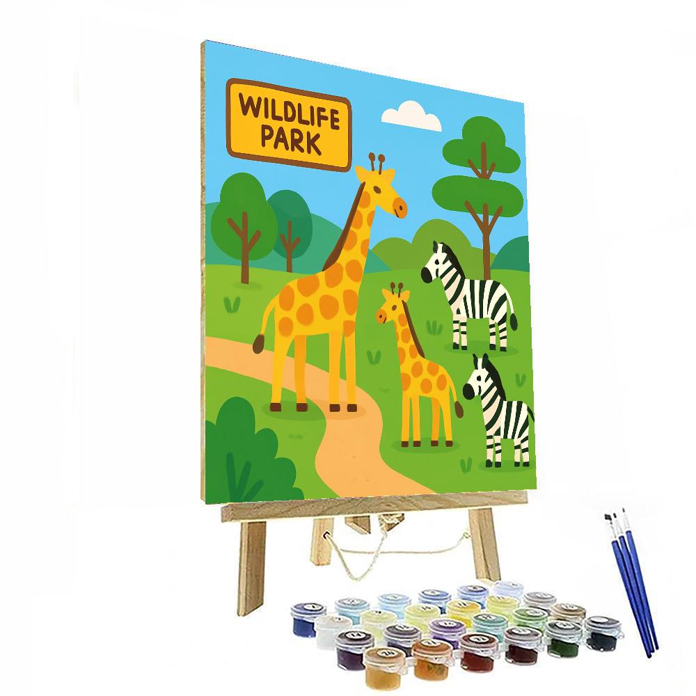 Cheerful Wildlife Park Paint By Color