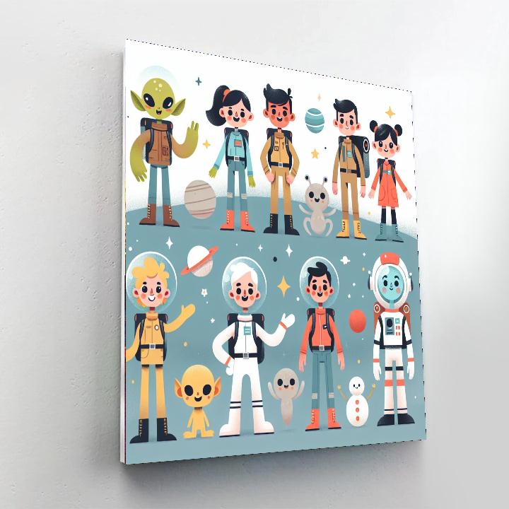 Alien Adventure Club Painting By Numbers Kit