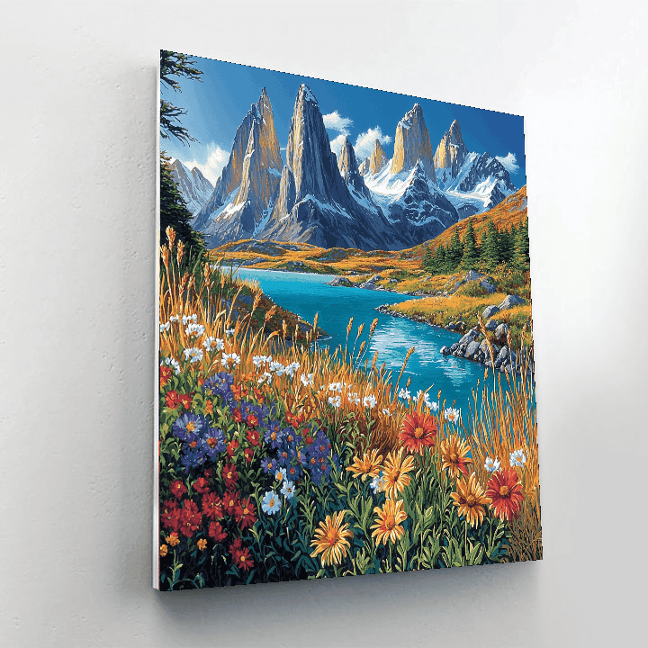 Torres Del Paine National Park - Patagonia Painting Number Kit