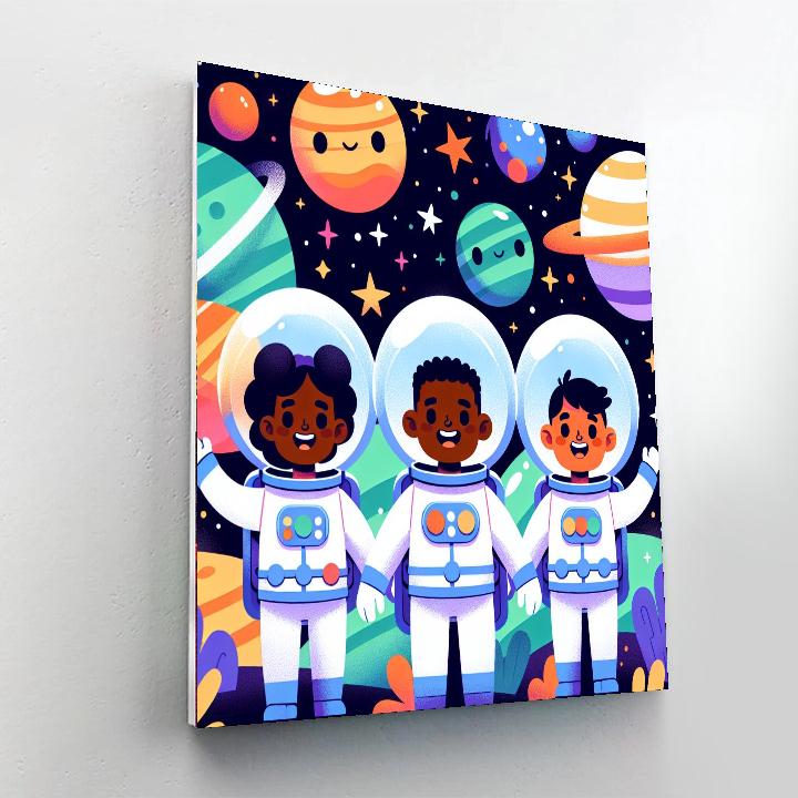 Galaxy Quest With Astronaut Pals DIY Paint By Numbers