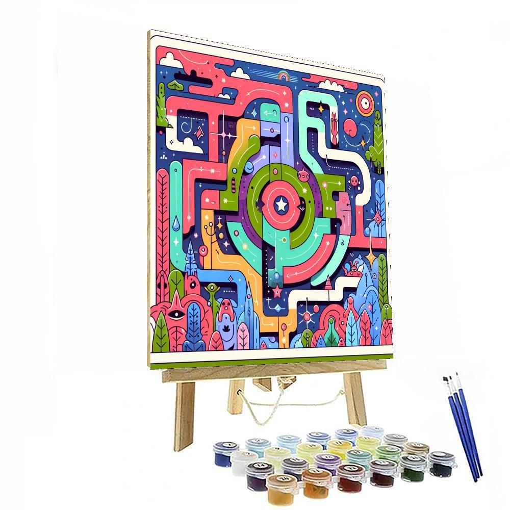 Mystery Of The Enchanted Maze Painting By Numbers Kit