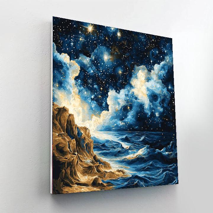 Michelangelo Inspired Nature's Cosmic Ballet  Paint By Color