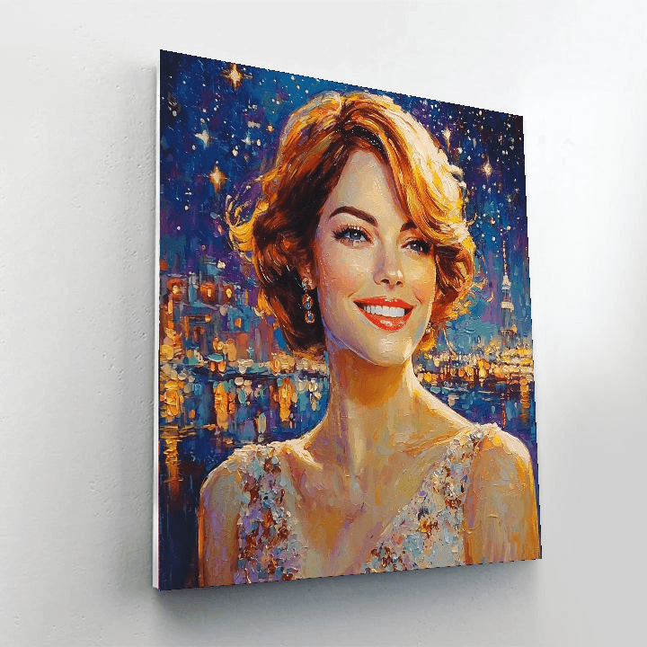 Emma Stone: Charming Radiance In Cinema Numbered Painting Kits