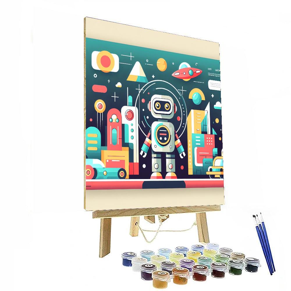 Robot Tech Quest Painting By Numbers Kit