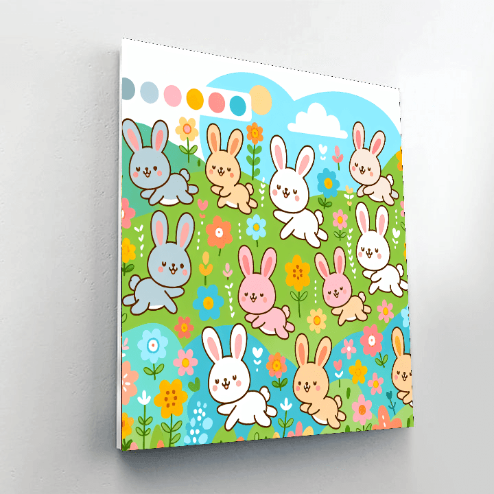 Bouncing Bunny Bonanza Number Painting