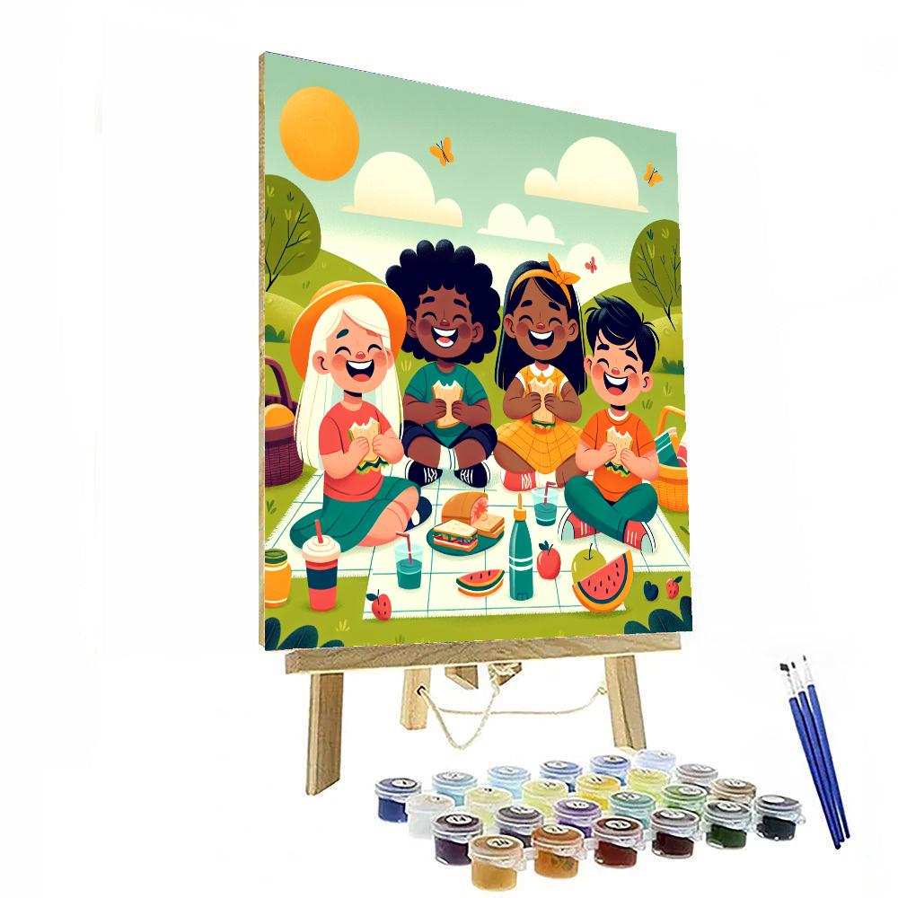 Lively Picnic In The Park Numbered Painting Kits