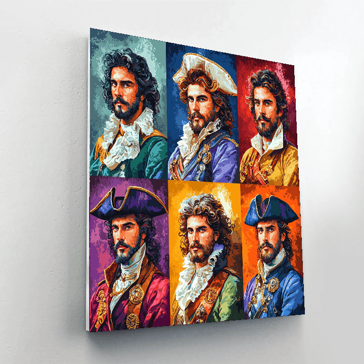 Gustave Courbet Inspired Historical Portraits Of Heroes  Paint By Numbers Kits