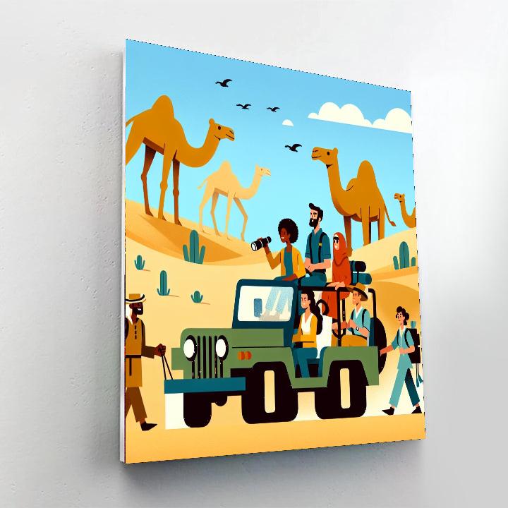 Explorer's Desert Safari DIY Paint By Numbers