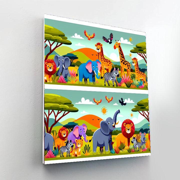 Exciting Adventure On Safari Painting By Numbers Kit