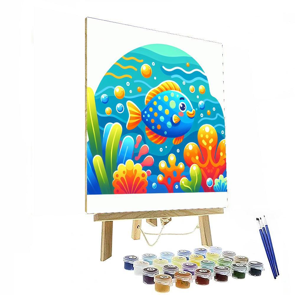 Joyful Tropical Fish Number Painting