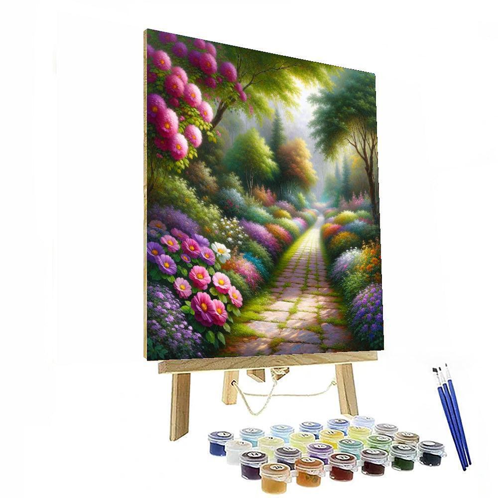 Blooming Garden Pathway Painting By Numbers Kit