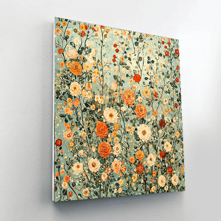 Gustav Klimt Inspired Elegant Floral Fusion  Paint By Numbers