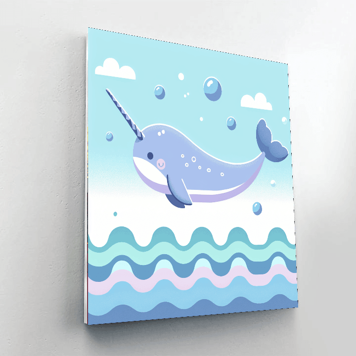 Noble Narwhal Number Painting