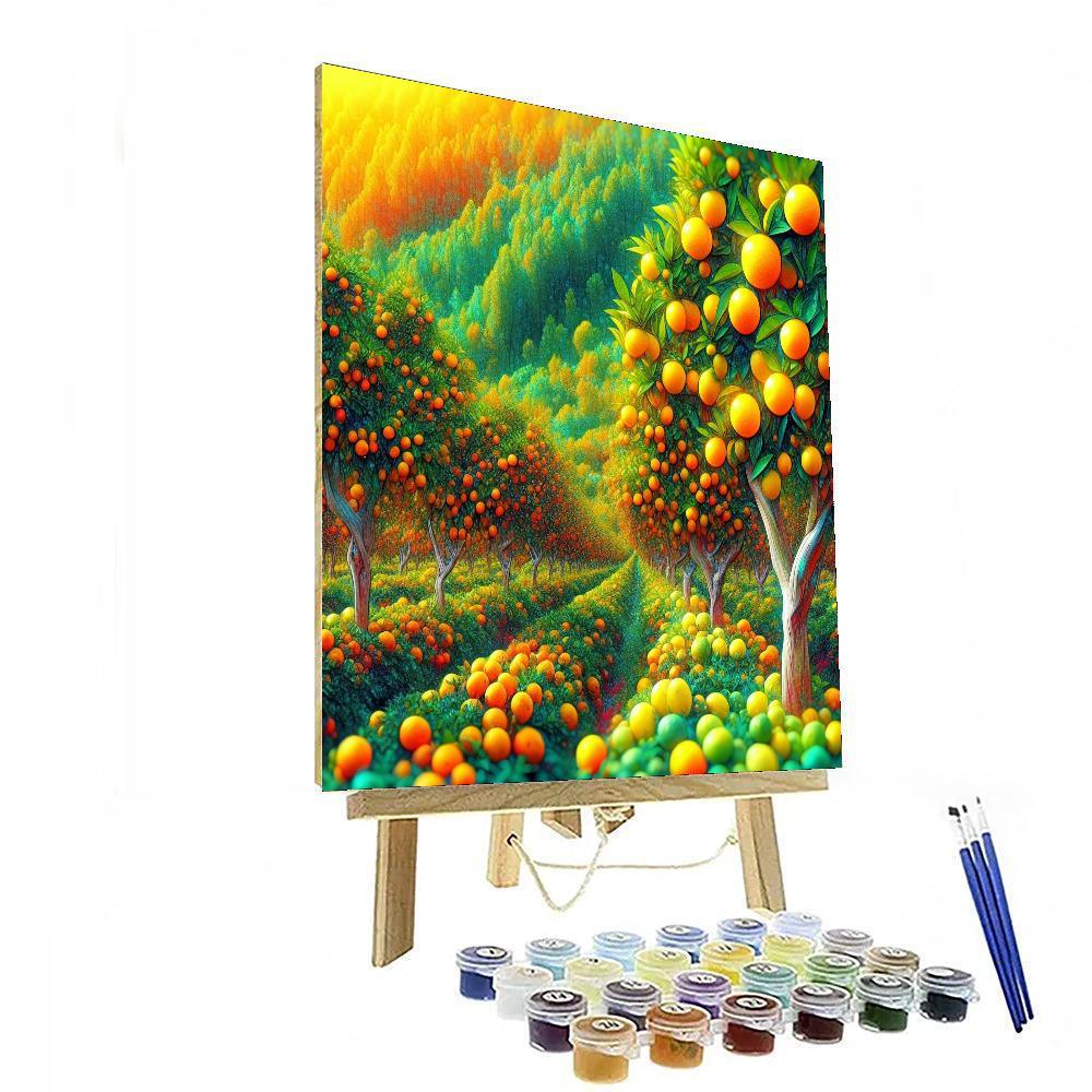 Citrus Orchard Delight Painting Number Kit