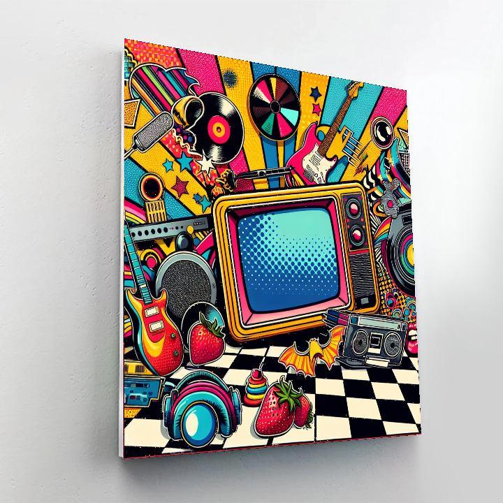 Retro Pop Art Scene Painting By Numbers Kit