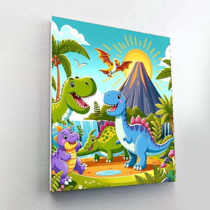 Exciting Dino Exploration Numbered Painting Kits