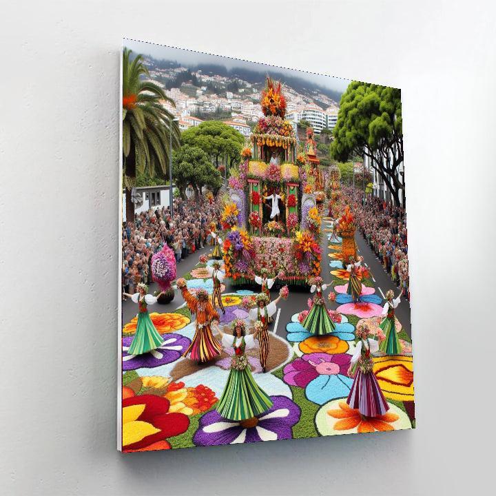 Madeira Flower Festival - Portugal Painting Number Kit