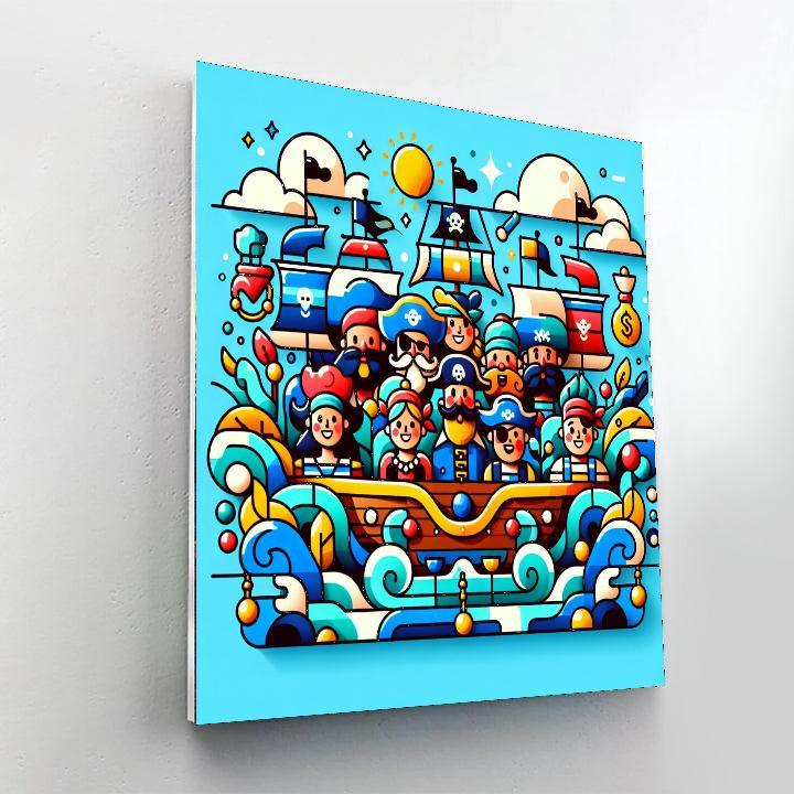 Pirate's Treasure Voyage Paint By Numbers Kits