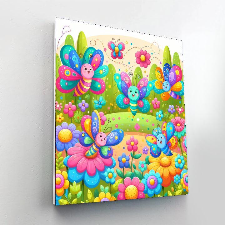 Whimsical Butterfly Adventure Paint By Numbers Art